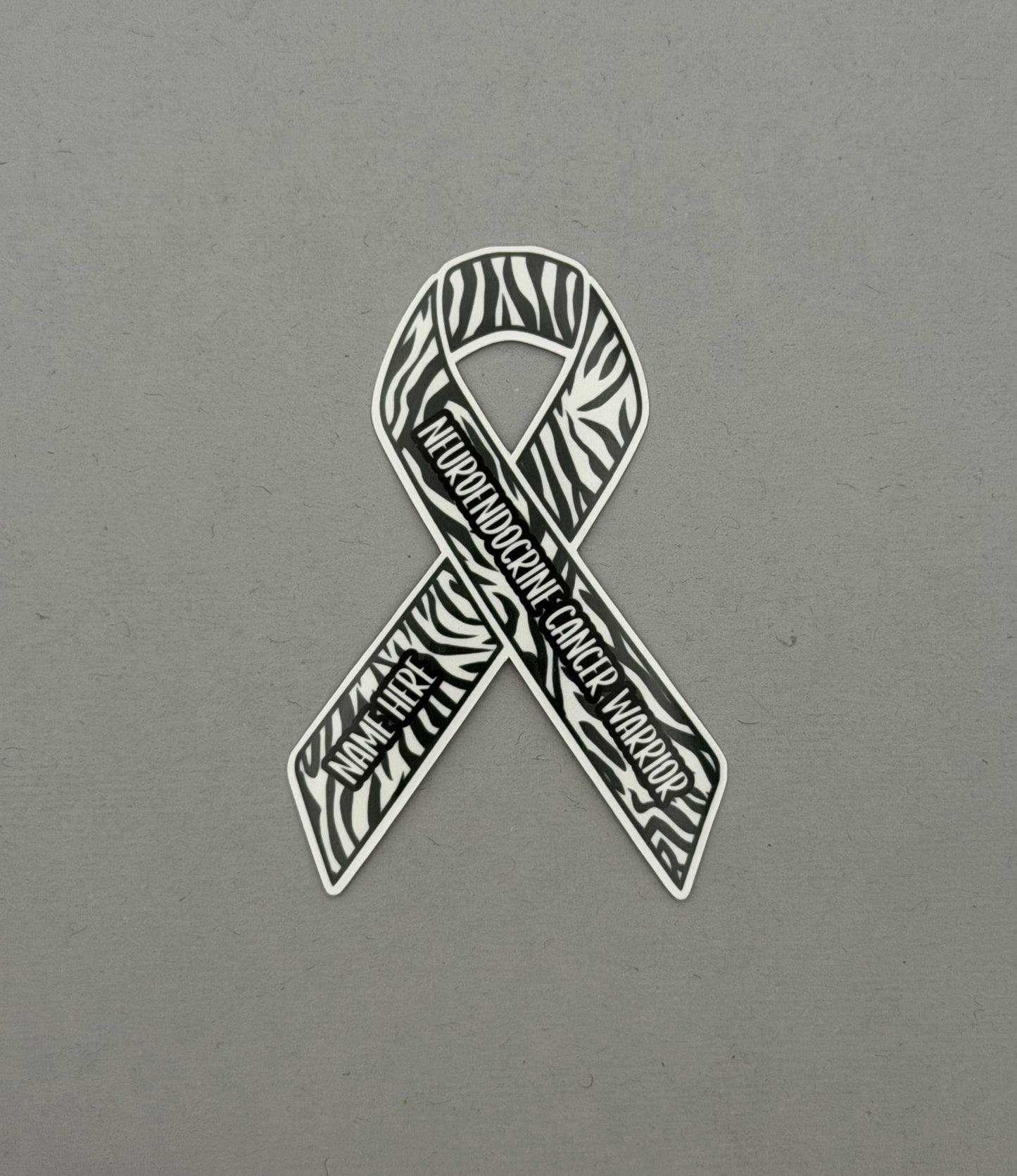 Neuroendocrine Cancer Warrior Custom Ribbon Sticker or Magnet
