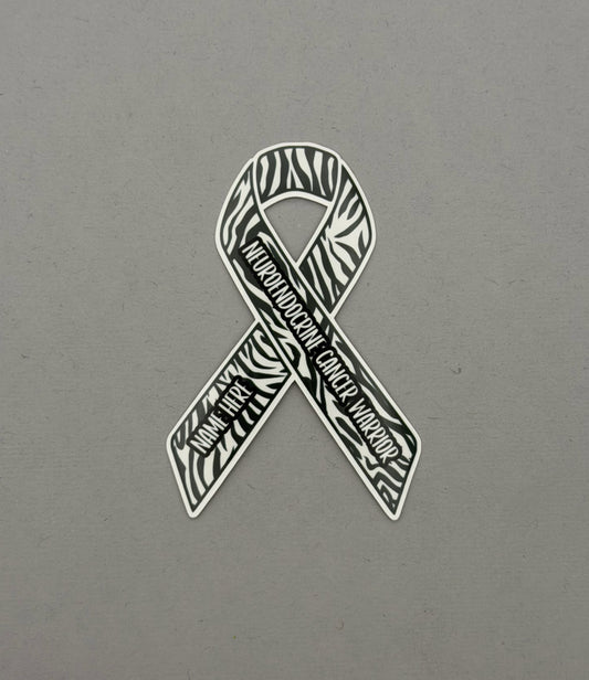 Neuroendocrine Cancer Warrior Custom Ribbon Sticker