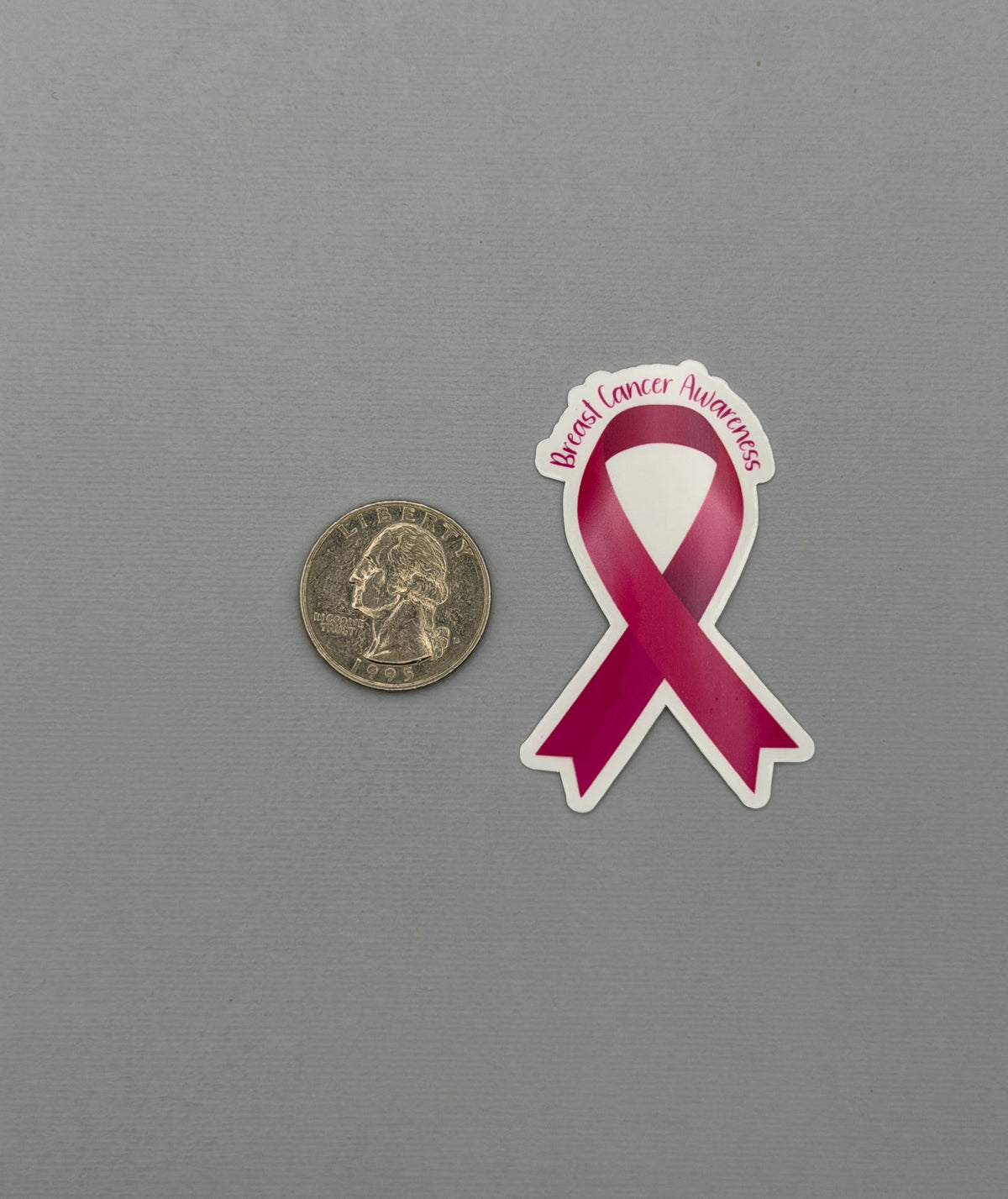 Breast Cancer Awareness Ribbon Sticker or Magnet