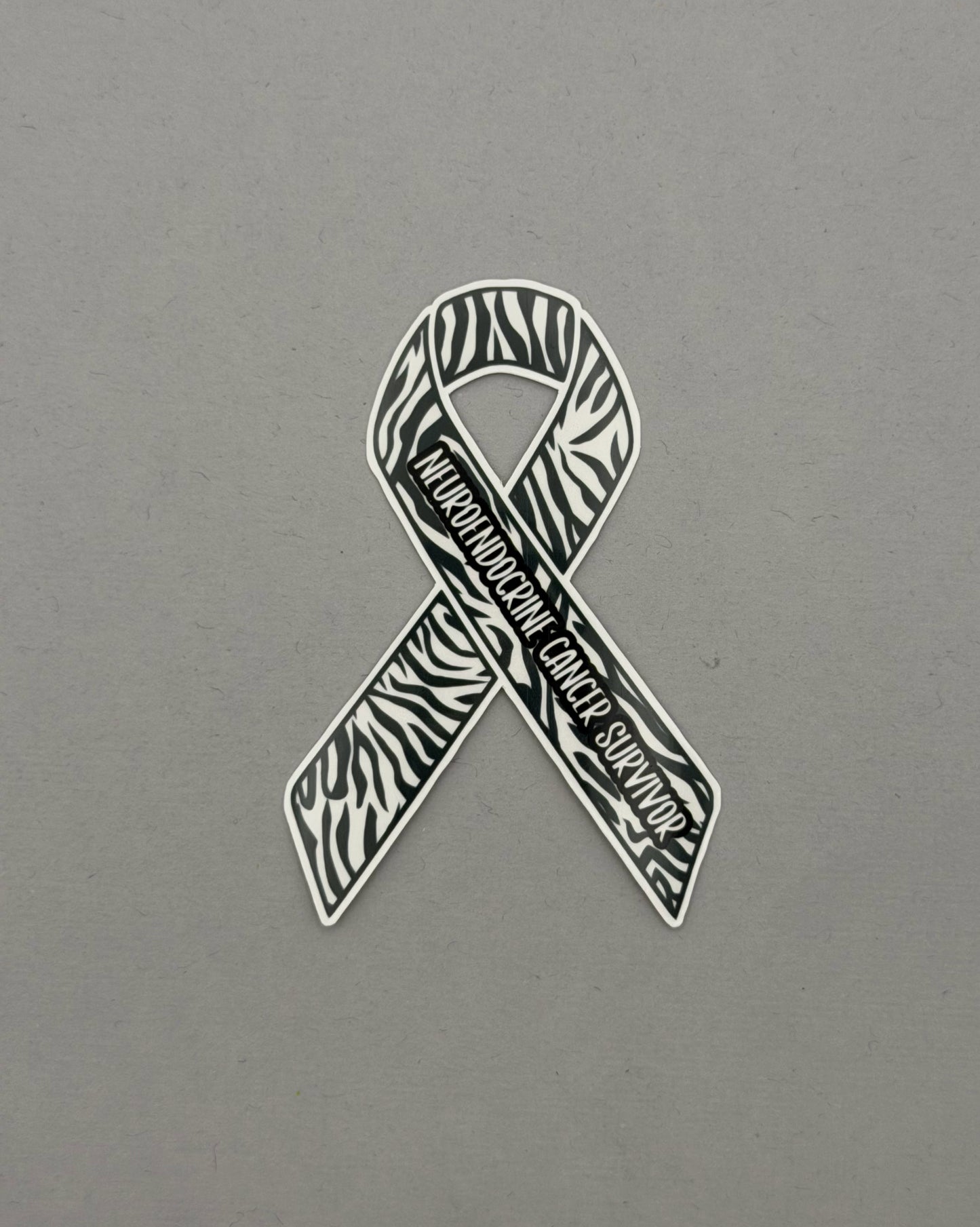 Neuroendocrine Cancer Survivor Ribbon Sticker or Magnet