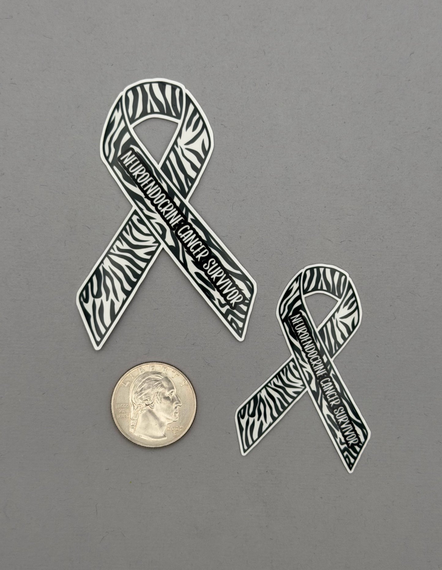 Neuroendocrine Cancer Survivor Ribbon Sticker or Magnet