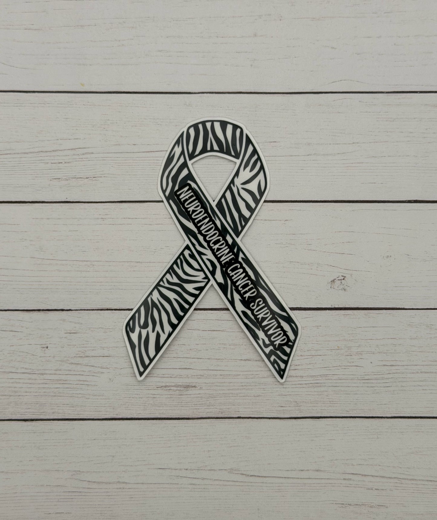 Neuroendocrine Cancer Survivor Ribbon Sticker or Magnet