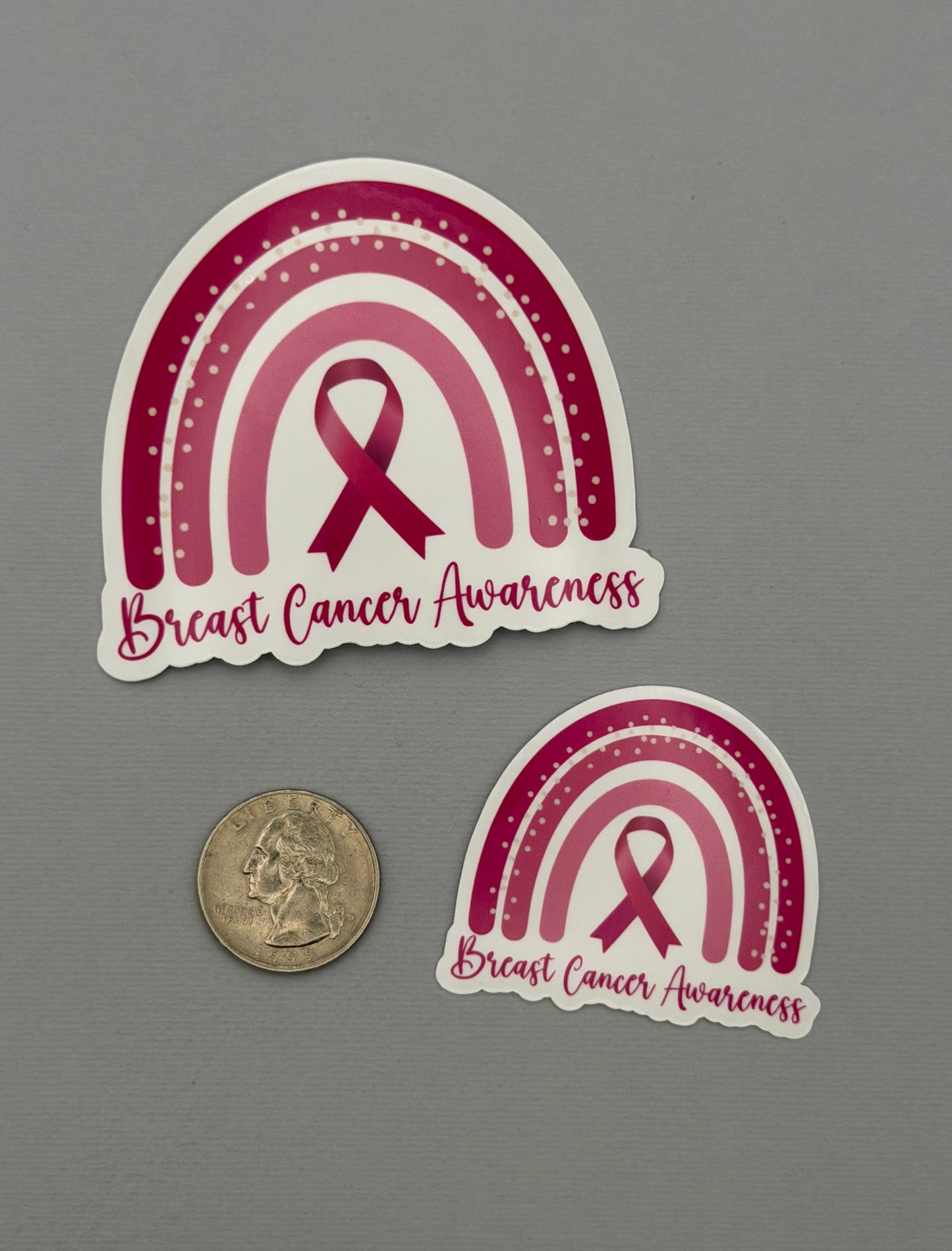 Breast Cancer Awareness Rainbow Sticker or Magnet