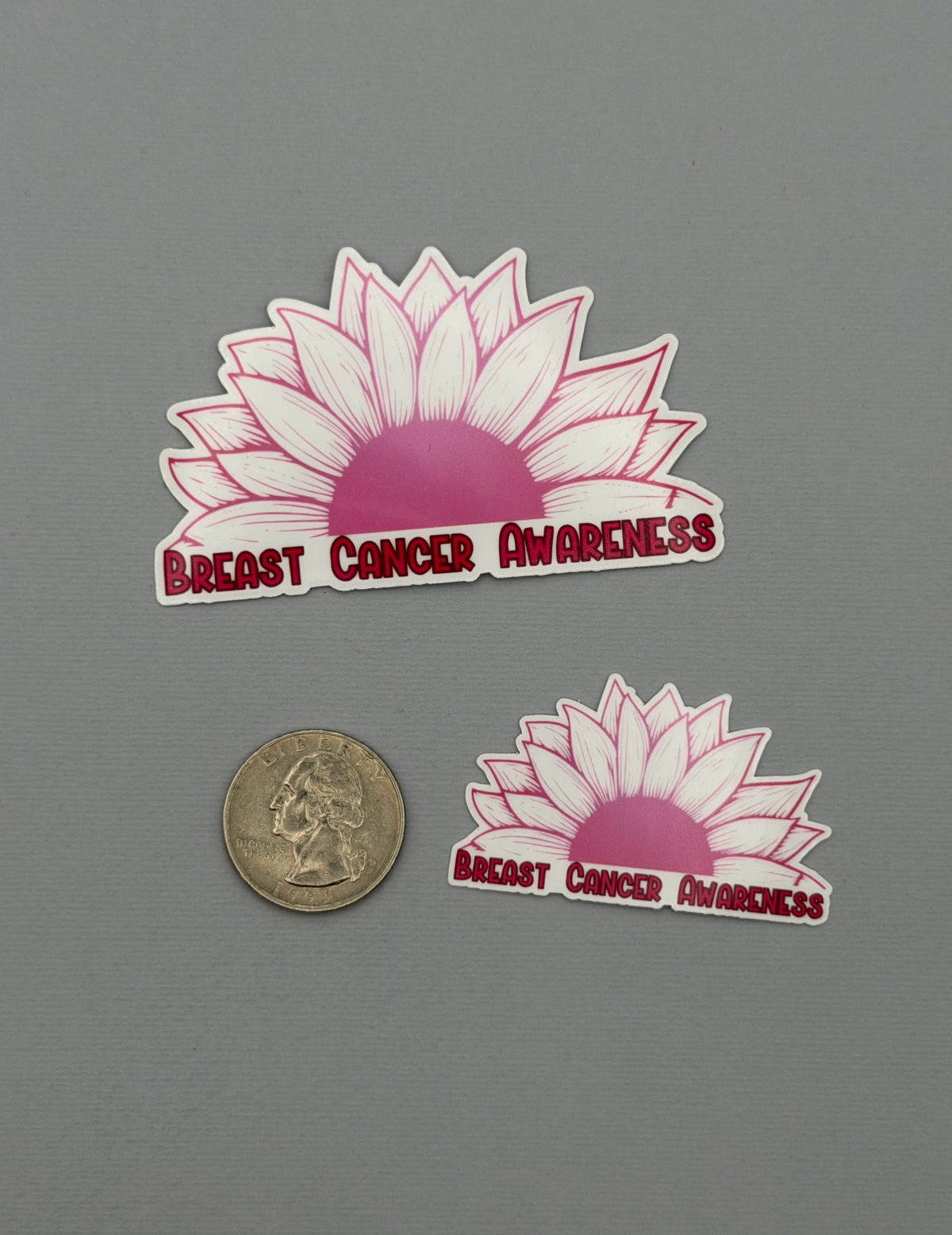 Breast Cancer Awareness Sunflower Sticker or Magnet