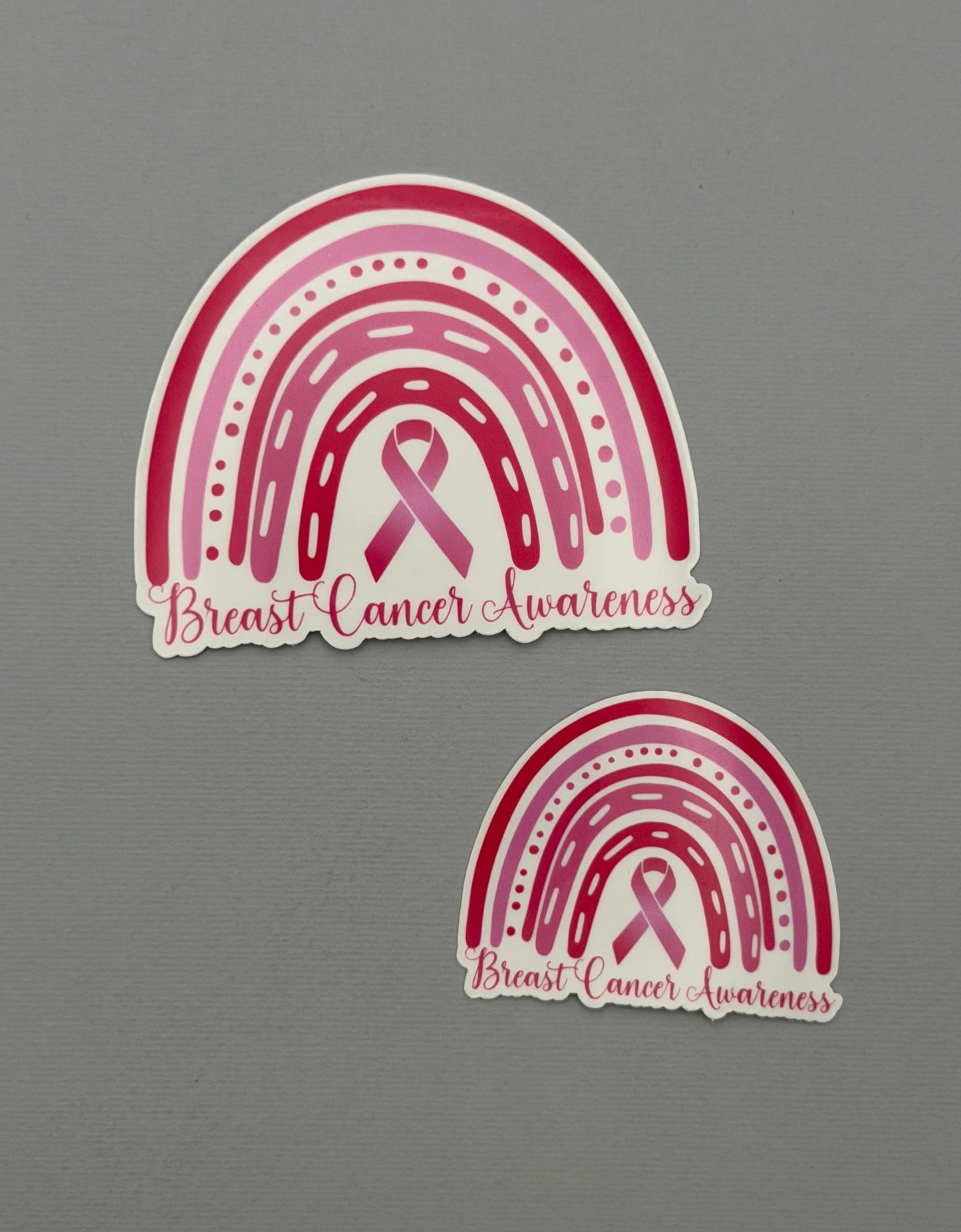 Breast Cancer Awareness Rainbow Sticker or Magnet