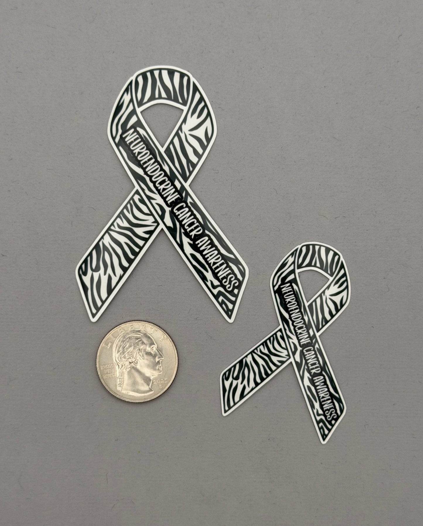 Neuroendocrine Cancer Awareness Ribbon Sticker or Magnet
