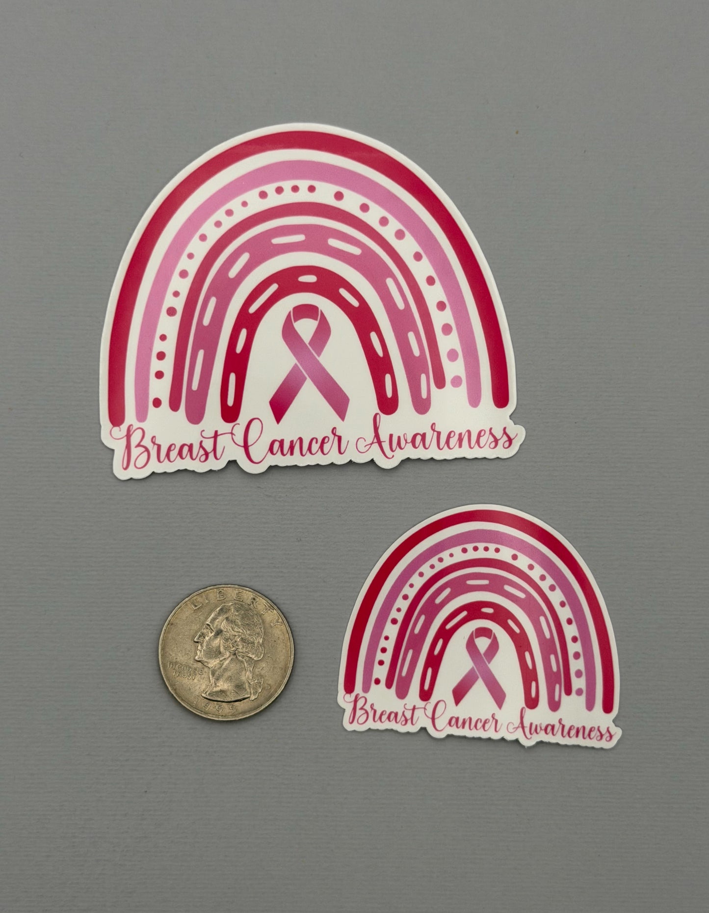 Breast Cancer Awareness Rainbow Sticker or Magnet
