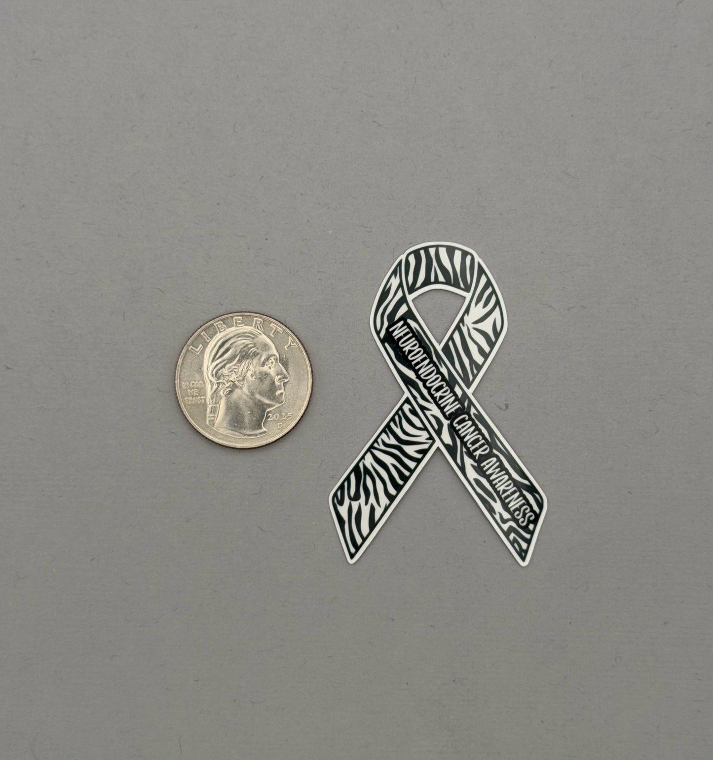 Neuroendocrine Cancer Awareness Ribbon Sticker or Magnet