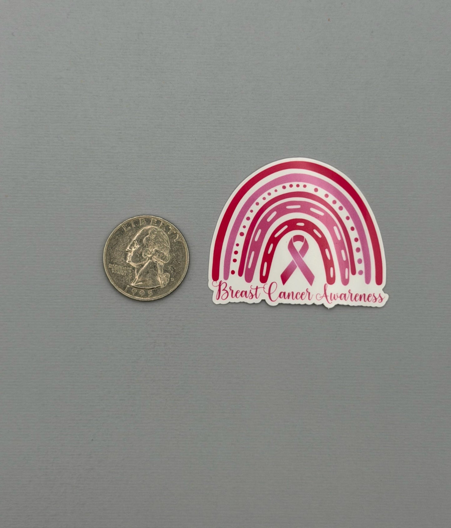 Breast Cancer Awareness Rainbow Sticker or Magnet