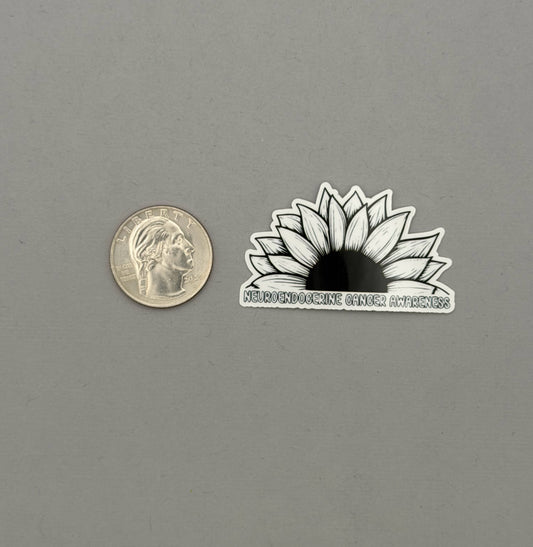 Neuroendocrine Cancer Awareness Sunflower Sticker
