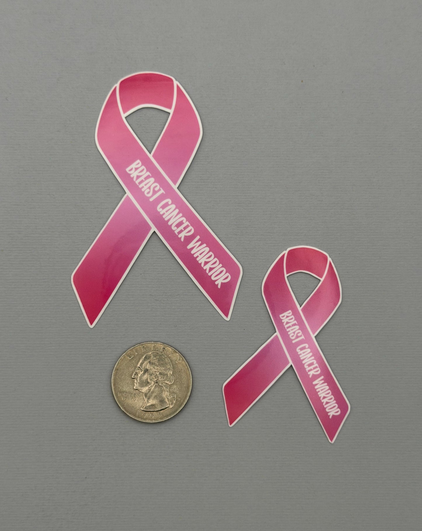 Breast Cancer Warrior Ribbon Sticker or Magnet