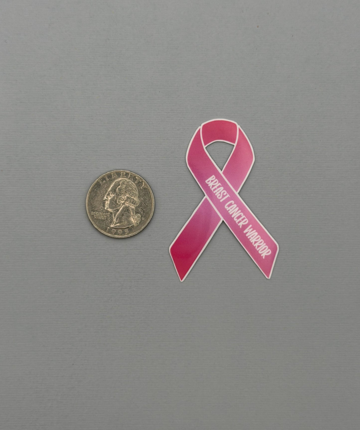 Breast Cancer Warrior Ribbon Sticker or Magnet