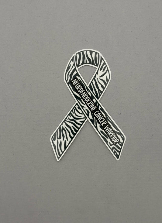 Neuroendocrine Cancer Warrior Ribbon Sticker
