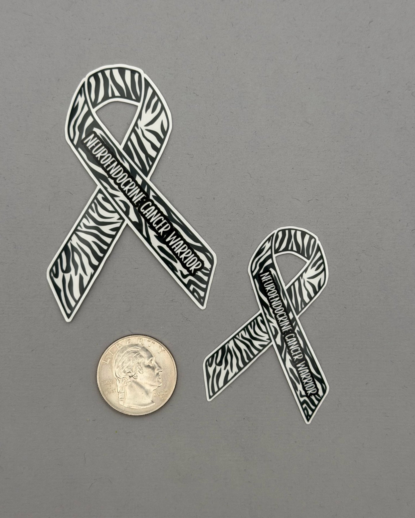 Neuroendocrine Cancer Warrior Ribbon Sticker or Magnet