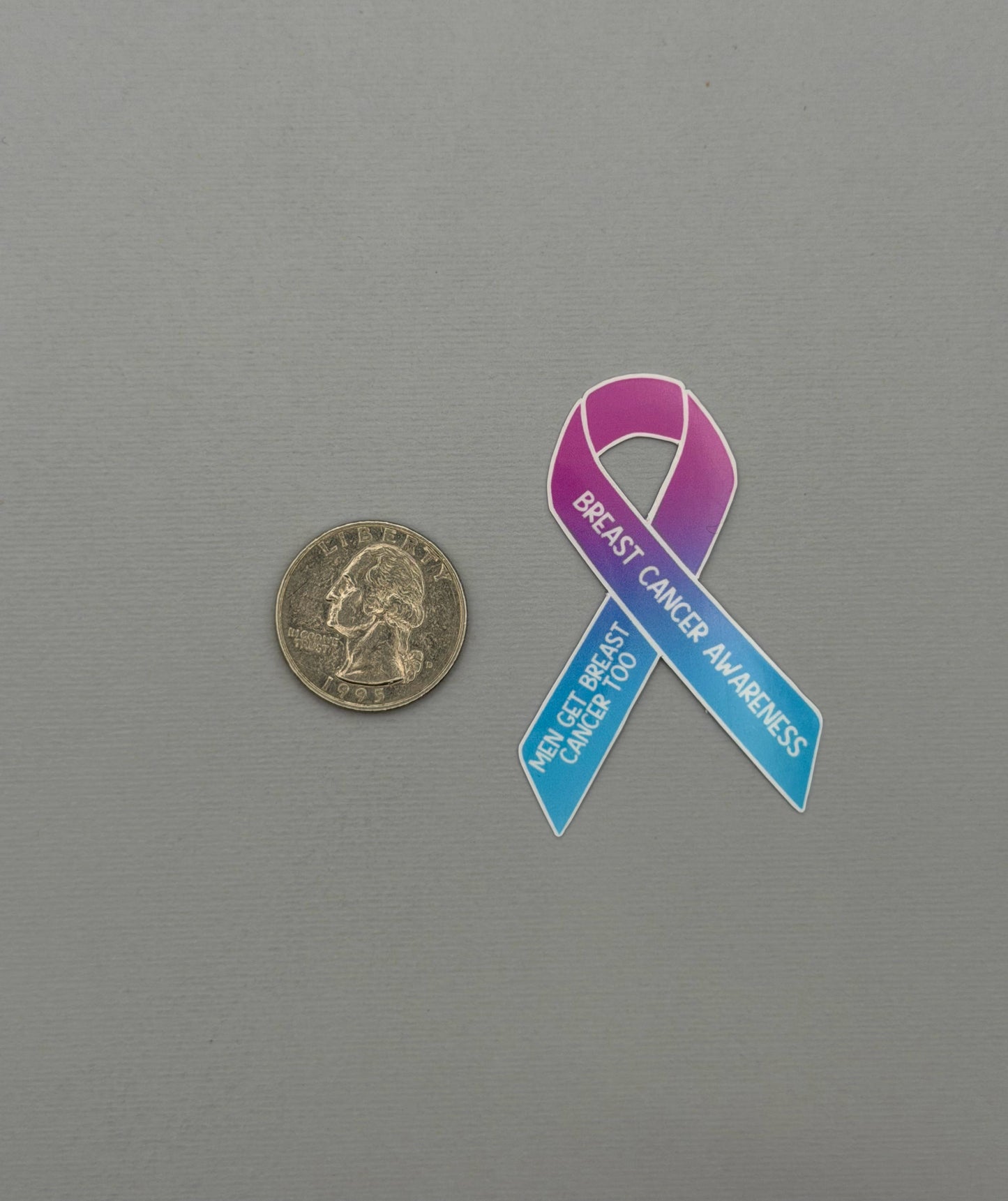 Breast Cancer Awareness Ribbon Men Get Breast Cancer too Sticker or Magnet