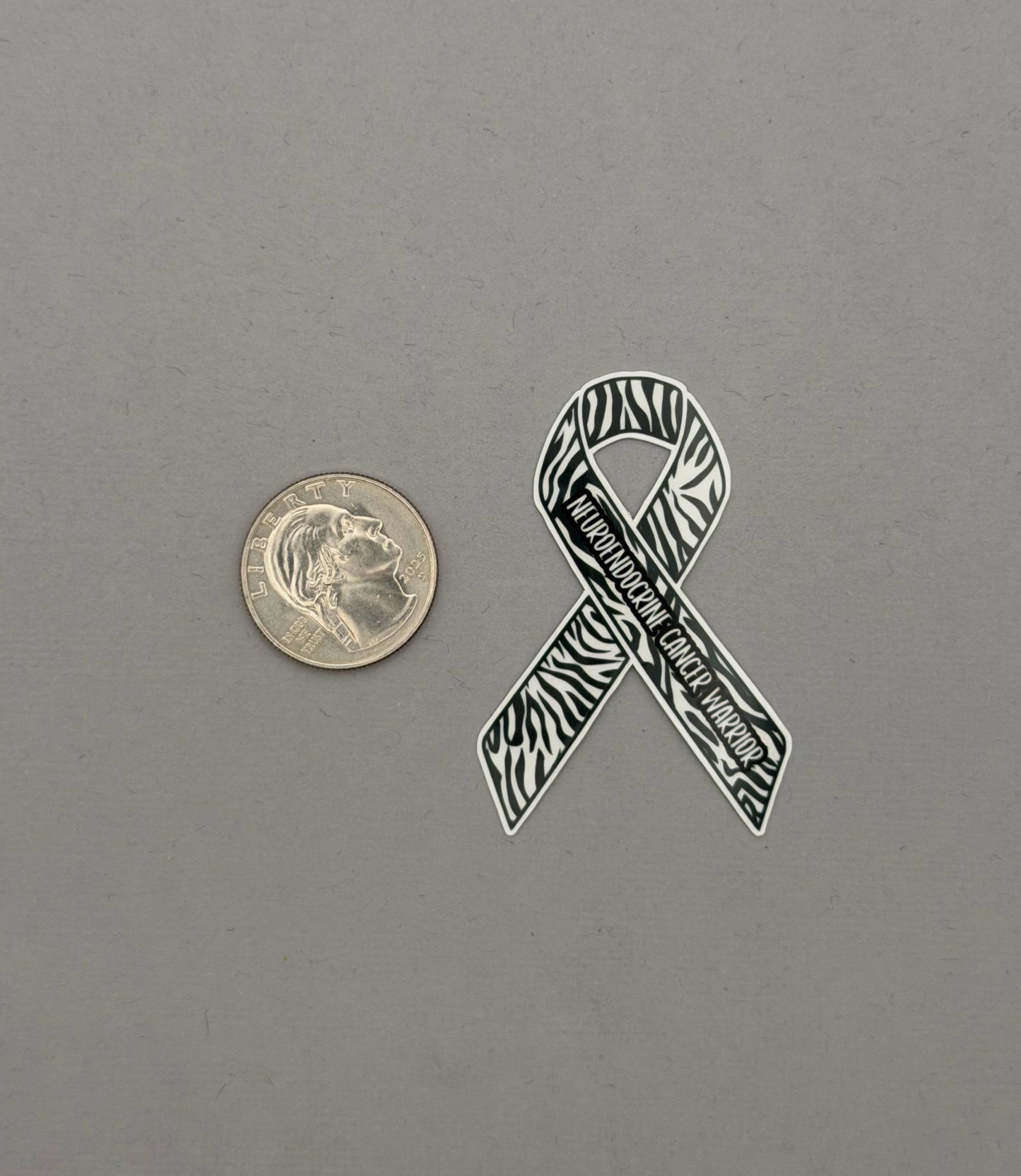 Neuroendocrine Cancer Warrior Ribbon Sticker or Magnet