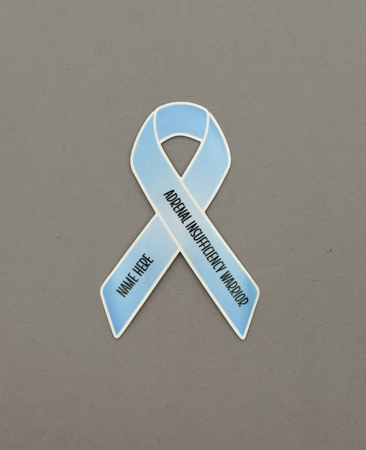 Adrenal Insufficiency Warrior Custom Ribbon Sticker