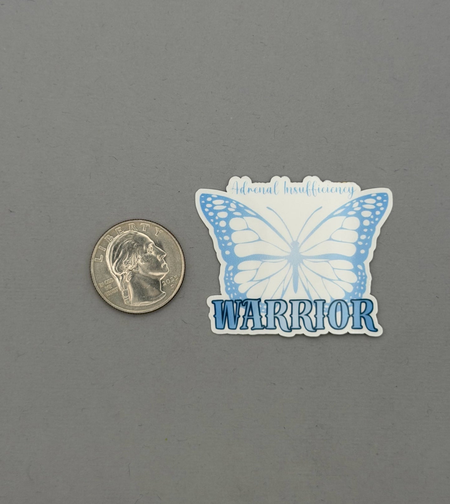 Adrenal Insufficiency Warrior Butterfly Sticker