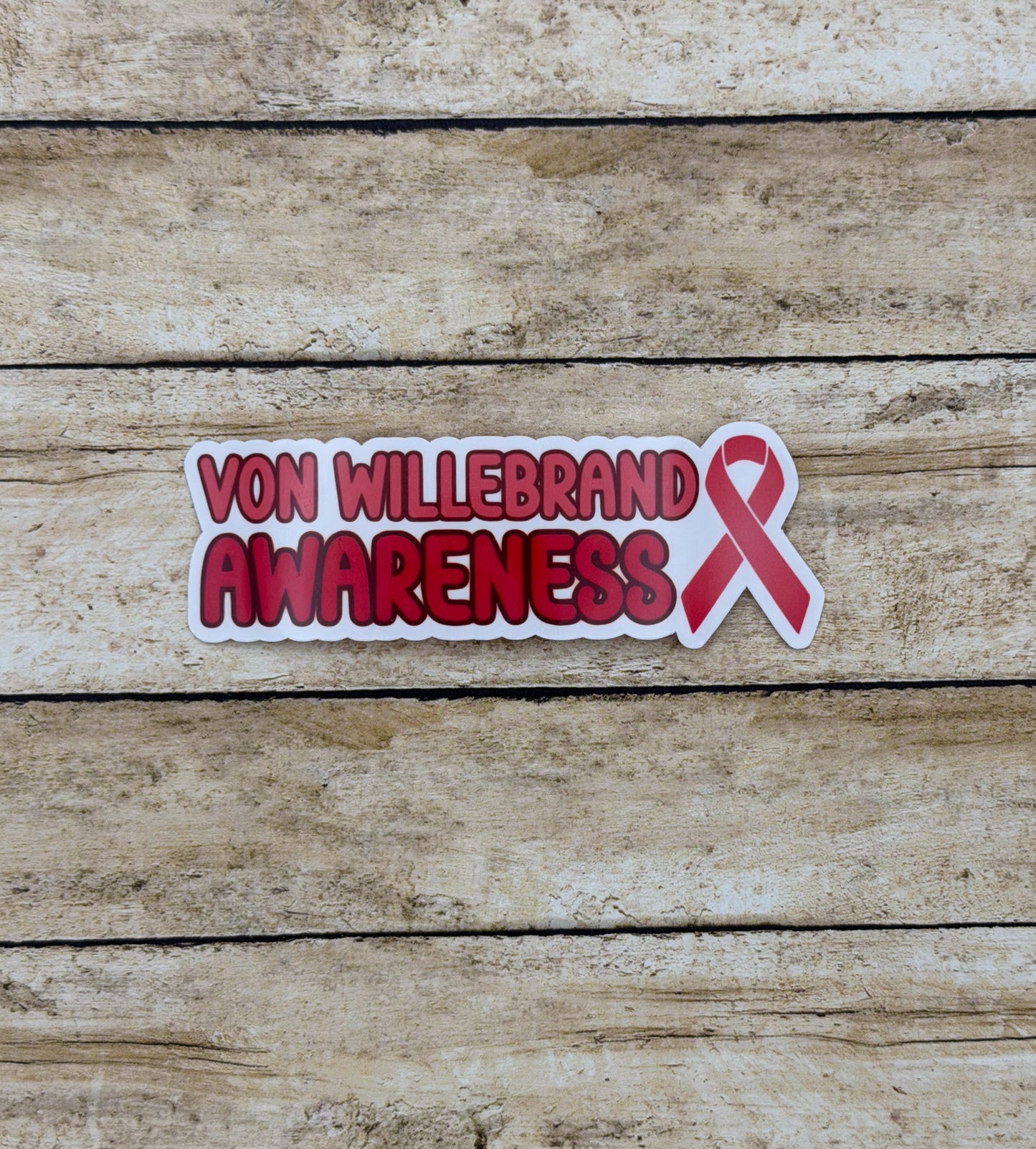 Von Willebrand Disease Awareness with Ribbon Sticker