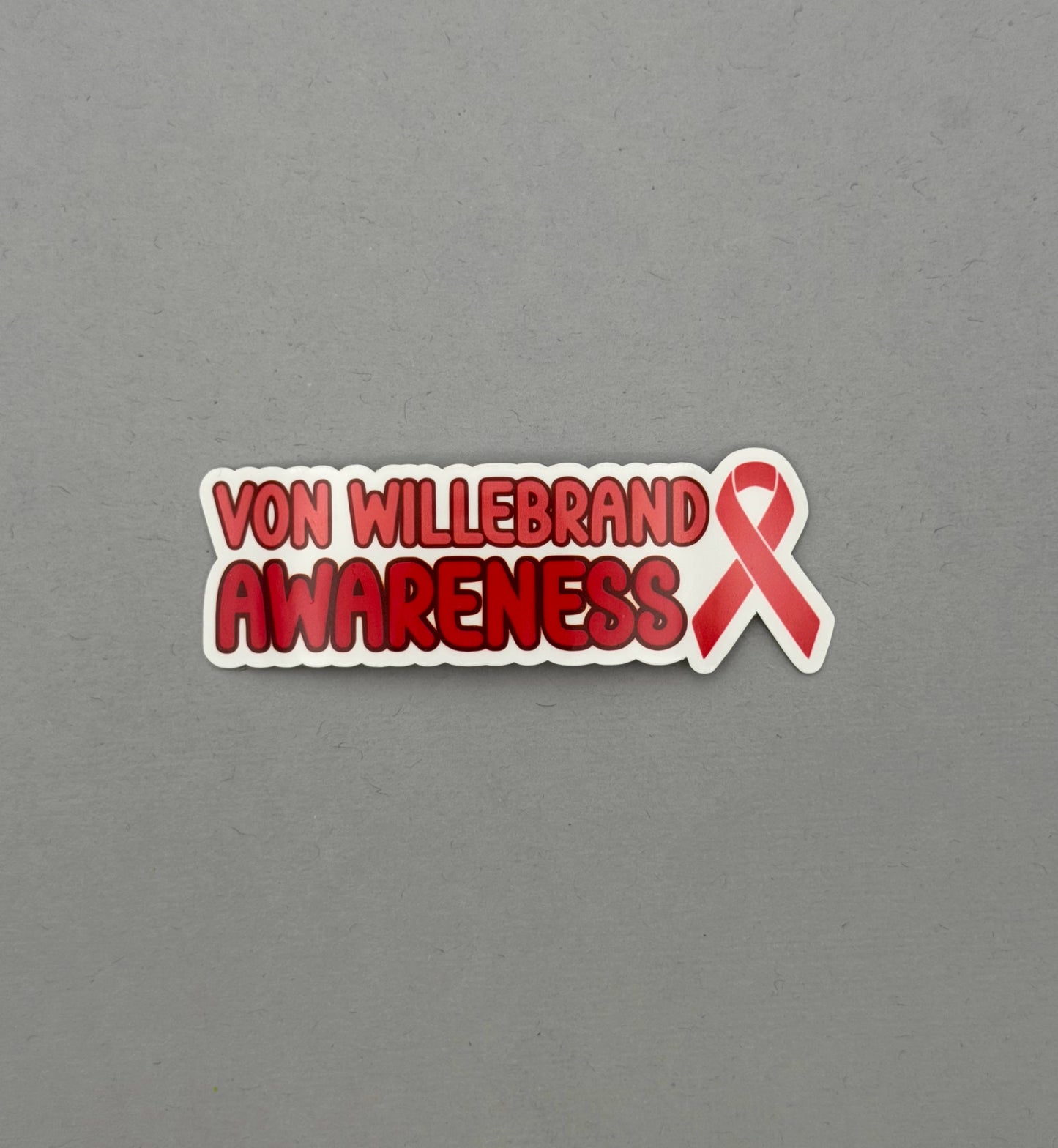 Von Willebrand Disease Awareness with Ribbon Sticker