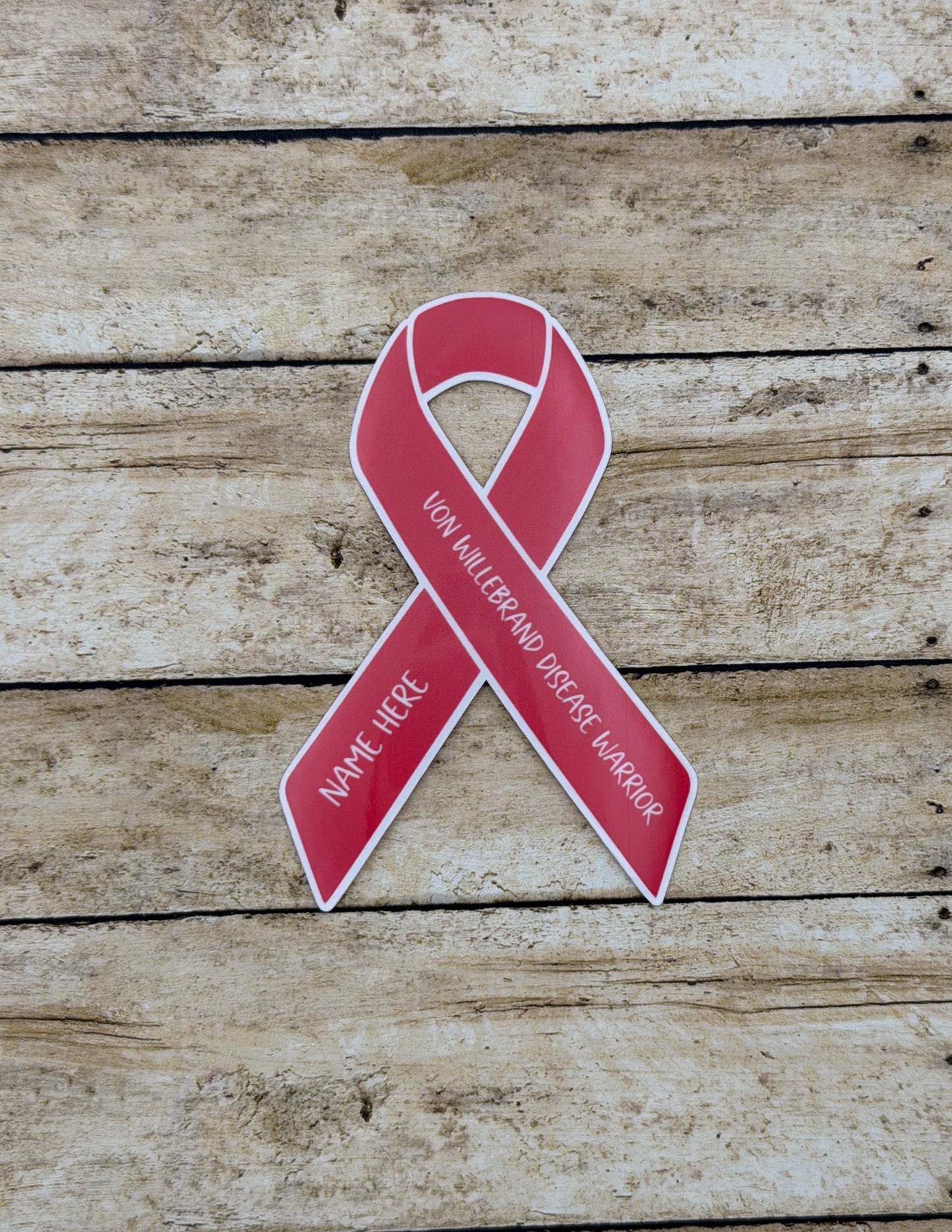 Von Willebrand Disease Warrior Custom Ribbon Sticker
