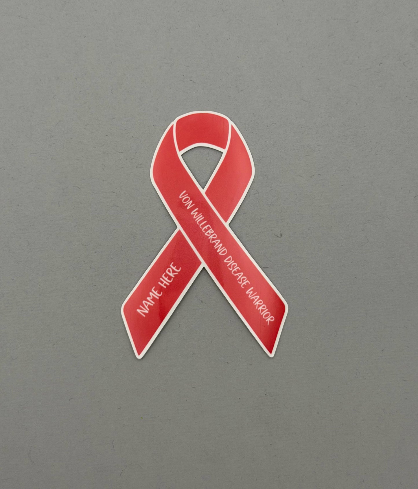 Von Willebrand Disease Warrior Custom Ribbon Sticker
