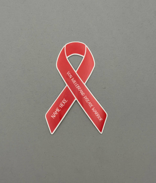 Von Willebrand Disease Warrior Custom Ribbon Sticker