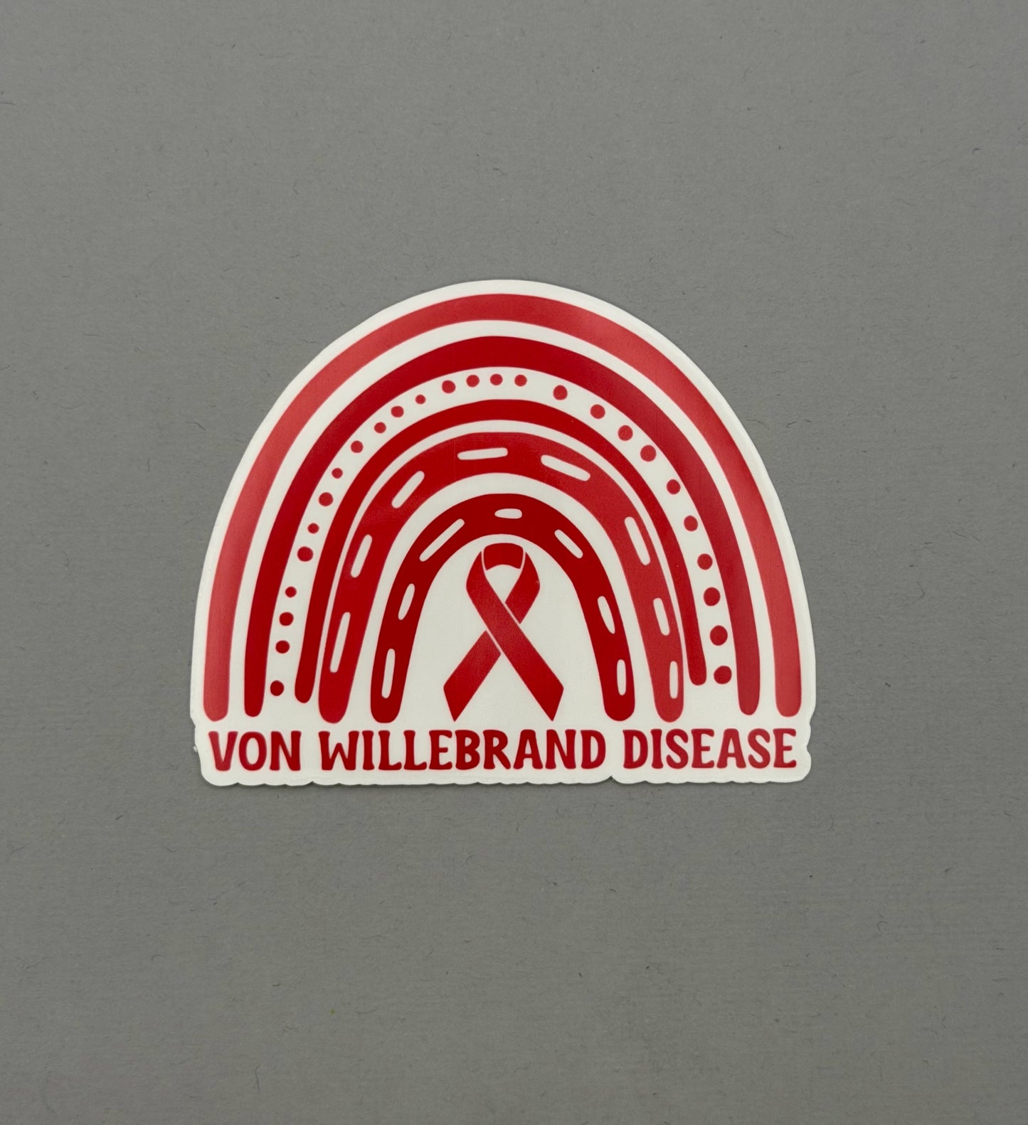 Von Willebrand Disease Awareness Rainbow Sticker