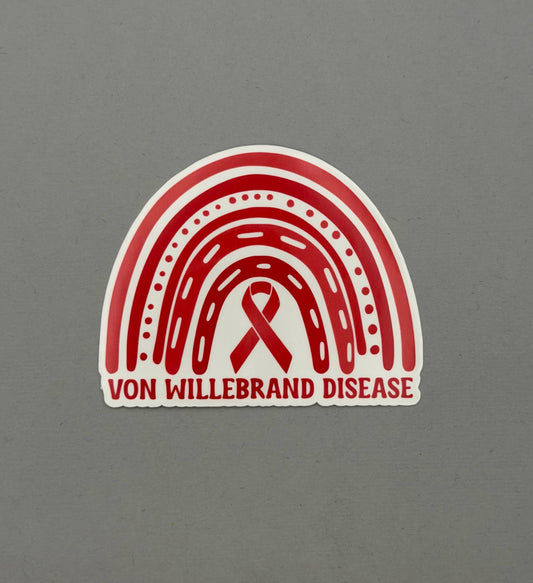 Von Willebrand Disease Awareness Rainbow Sticker