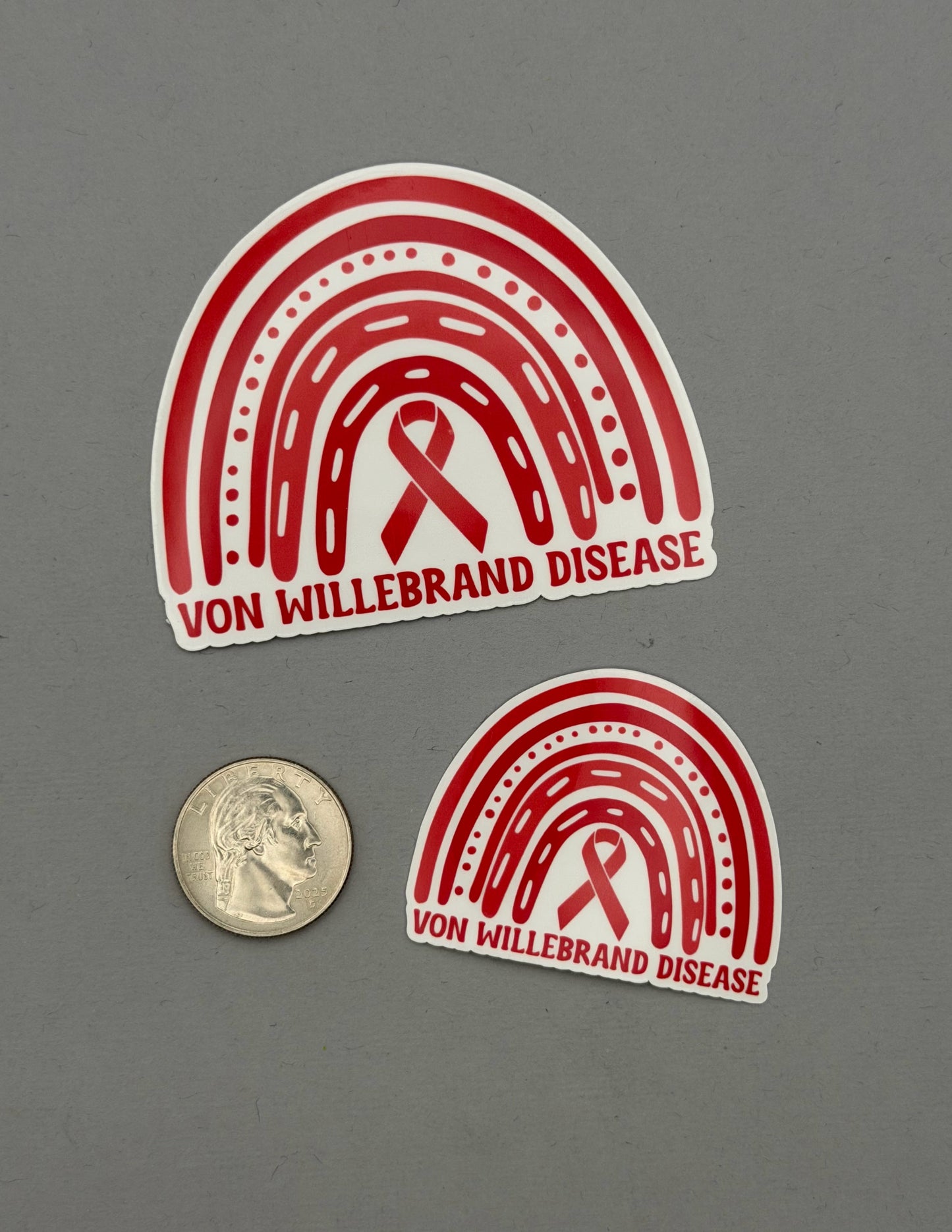 Von Willebrand Disease Awareness Rainbow Sticker