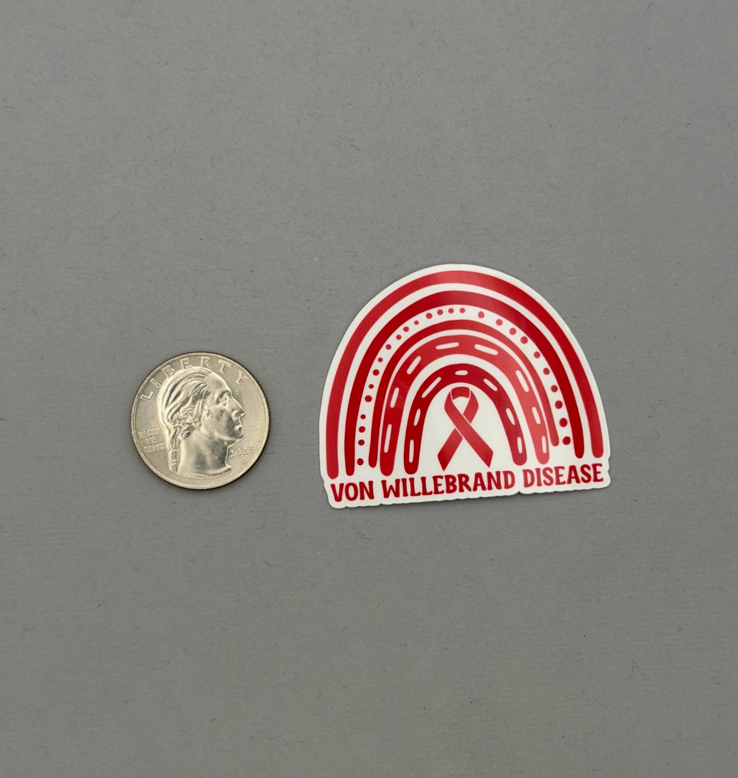 Von Willebrand Disease Awareness Rainbow Sticker