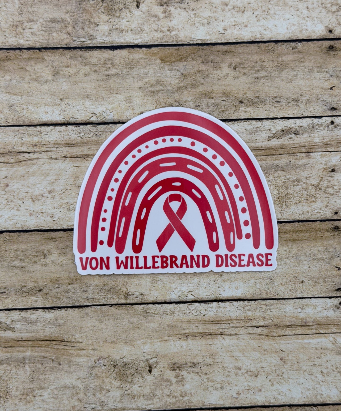 Von Willebrand Disease Awareness Rainbow Sticker