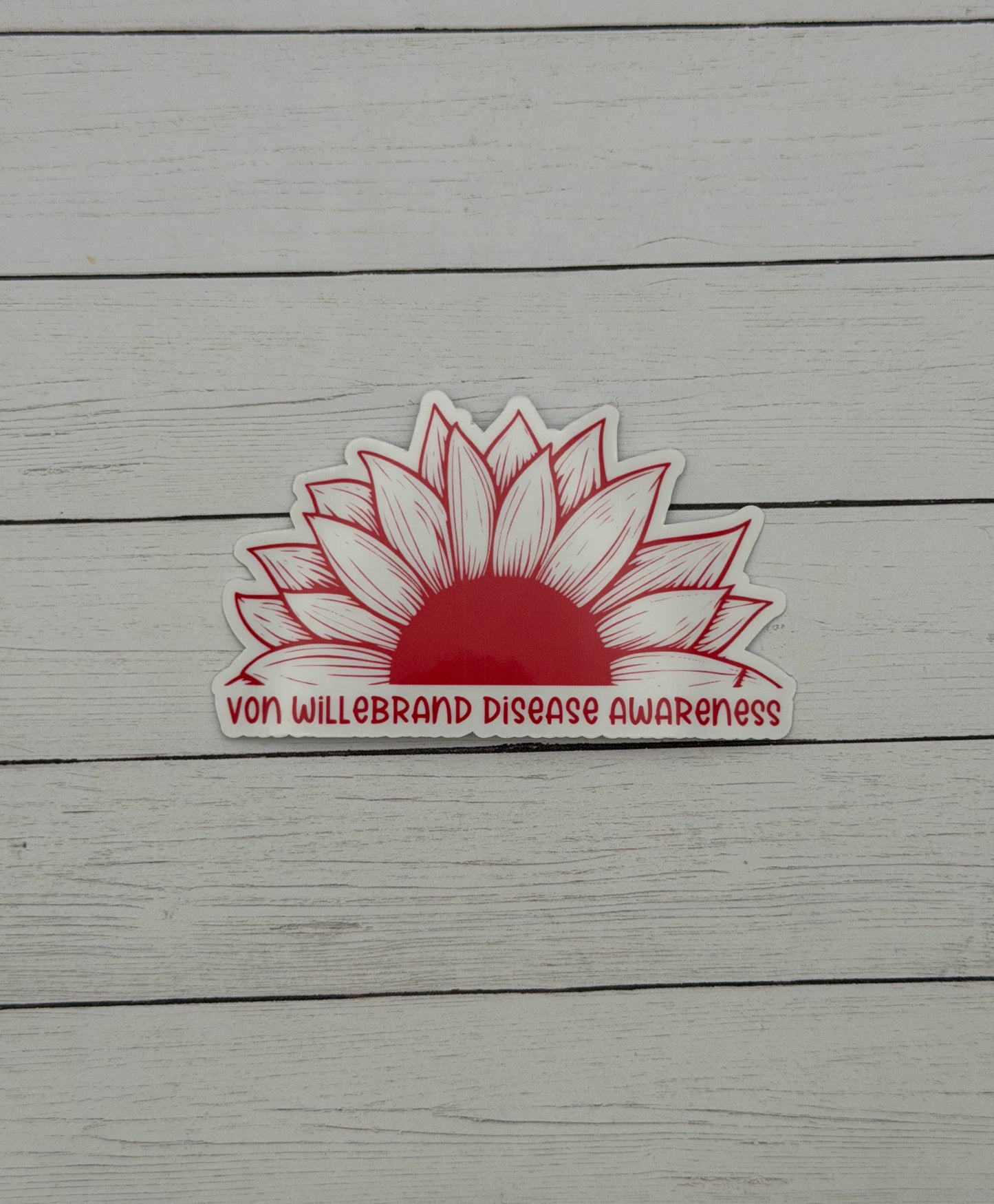 Von Willebrand Disease Awareness Sunflower Sticker