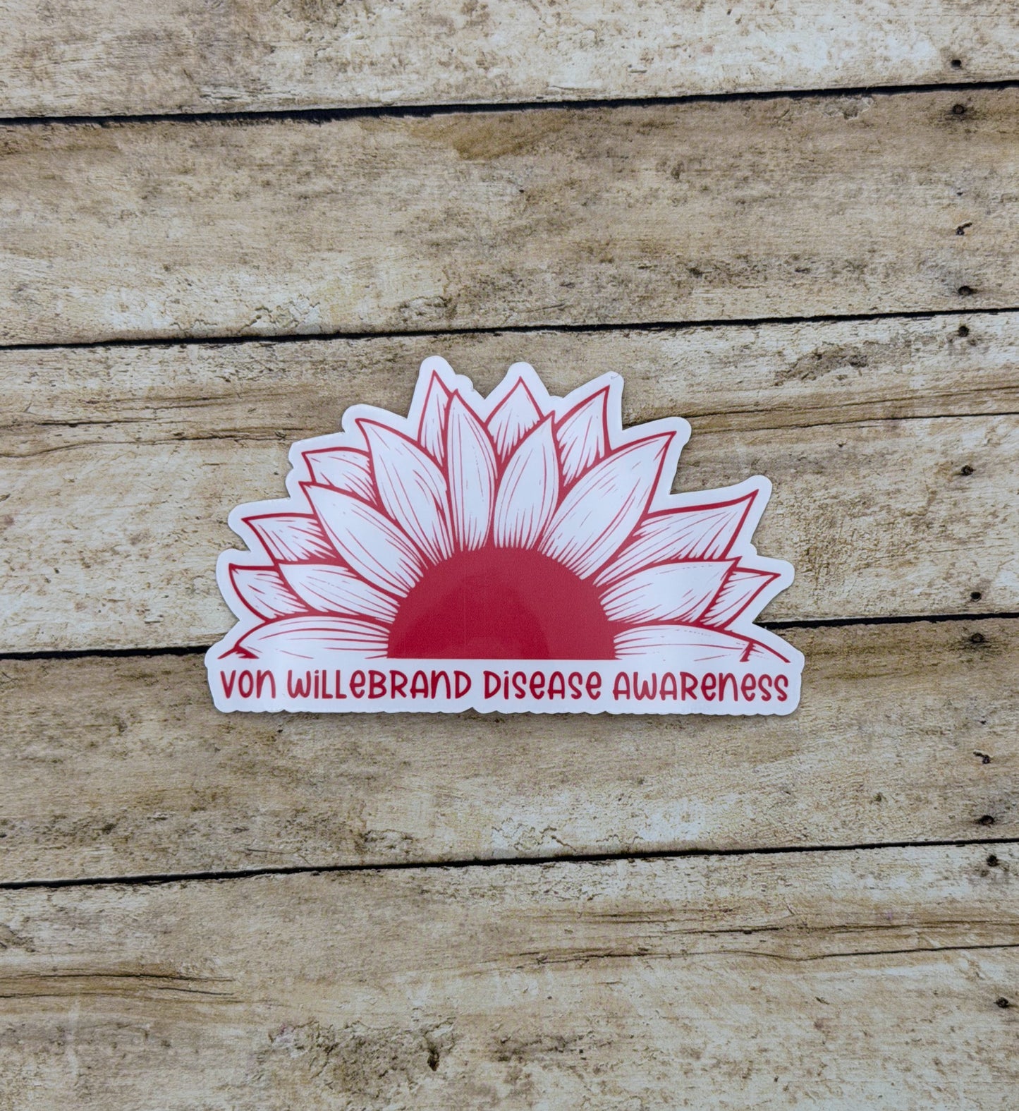 Von Willebrand Disease Awareness Sunflower Sticker