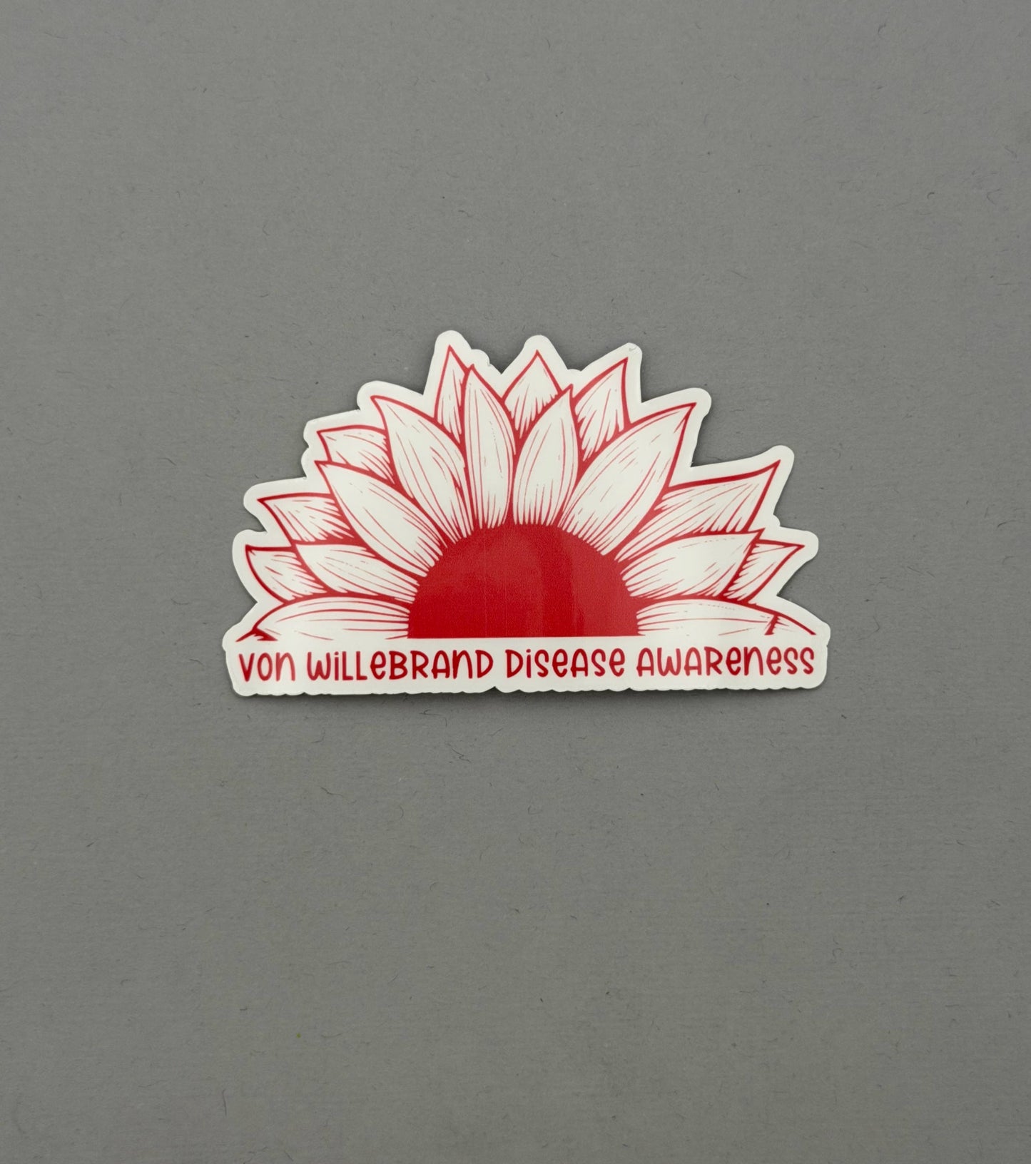 Von Willebrand Disease Awareness Sunflower Sticker