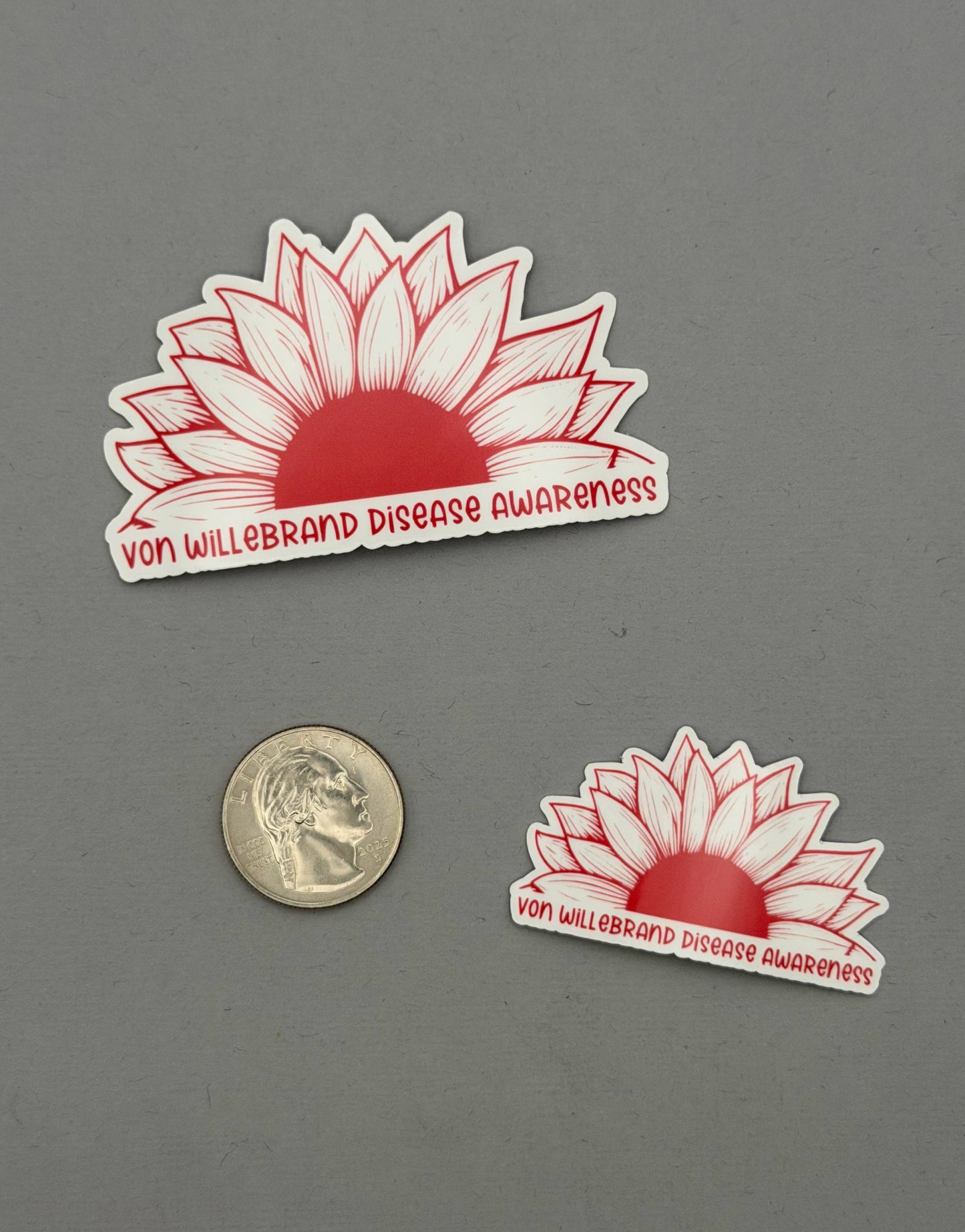 Von Willebrand Disease Awareness Sunflower Sticker