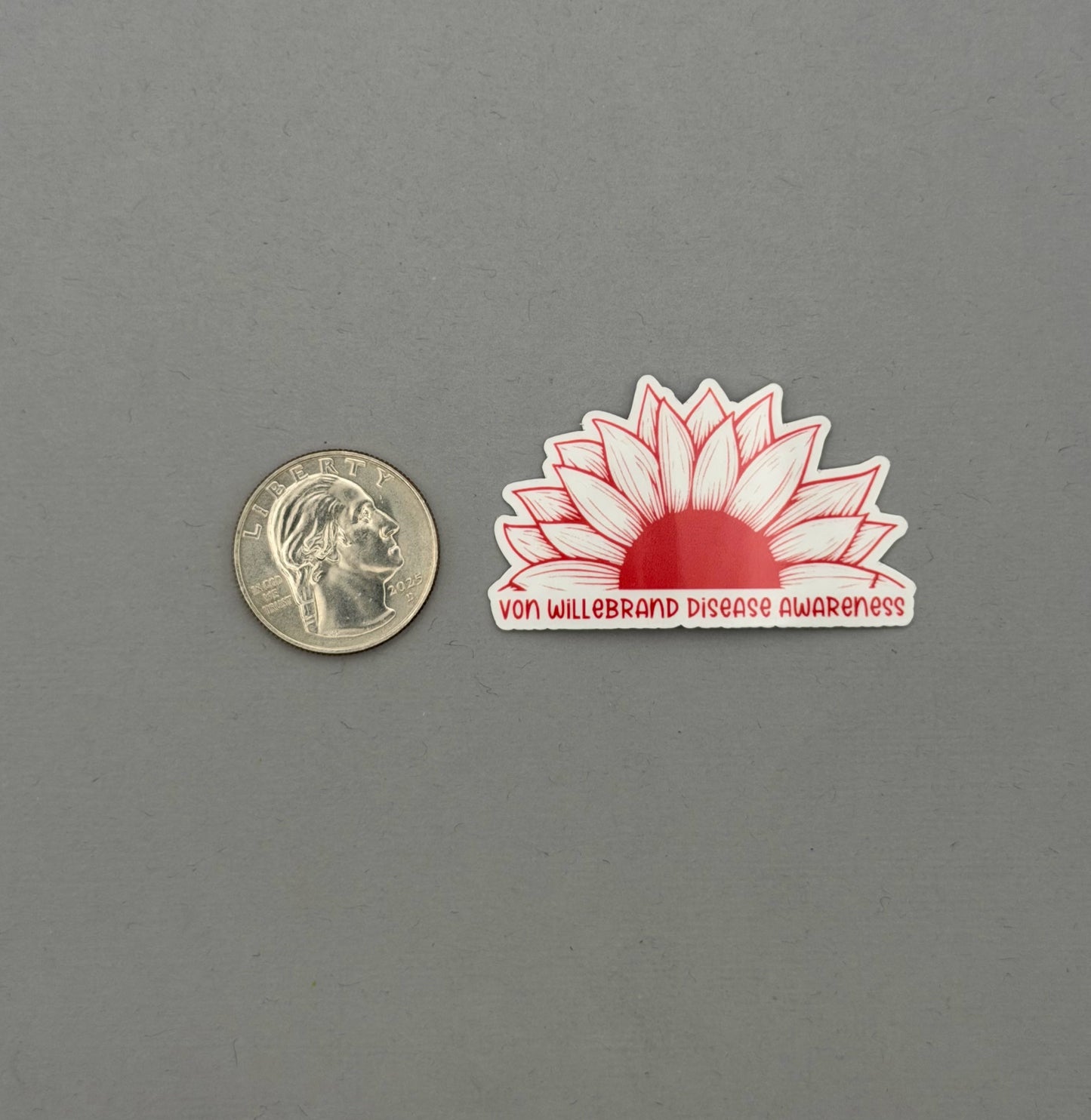 Von Willebrand Disease Awareness Sunflower Sticker