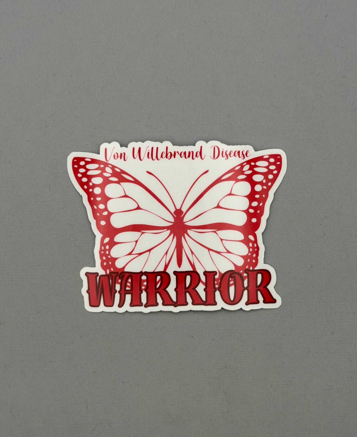 Von Willebrand Disease Warrior Butterfly Sticker