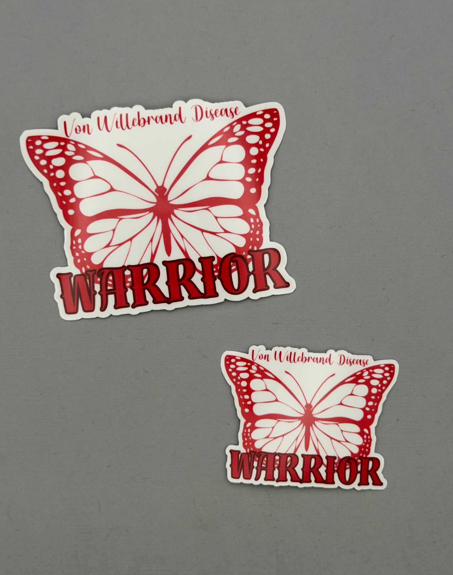 Von Willebrand Disease Warrior Butterfly Sticker