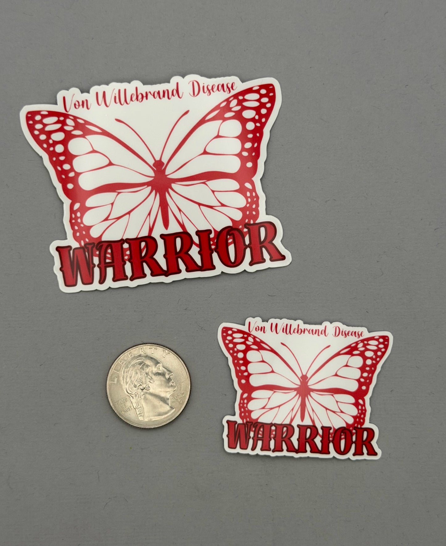 Von Willebrand Disease Warrior Butterfly Sticker