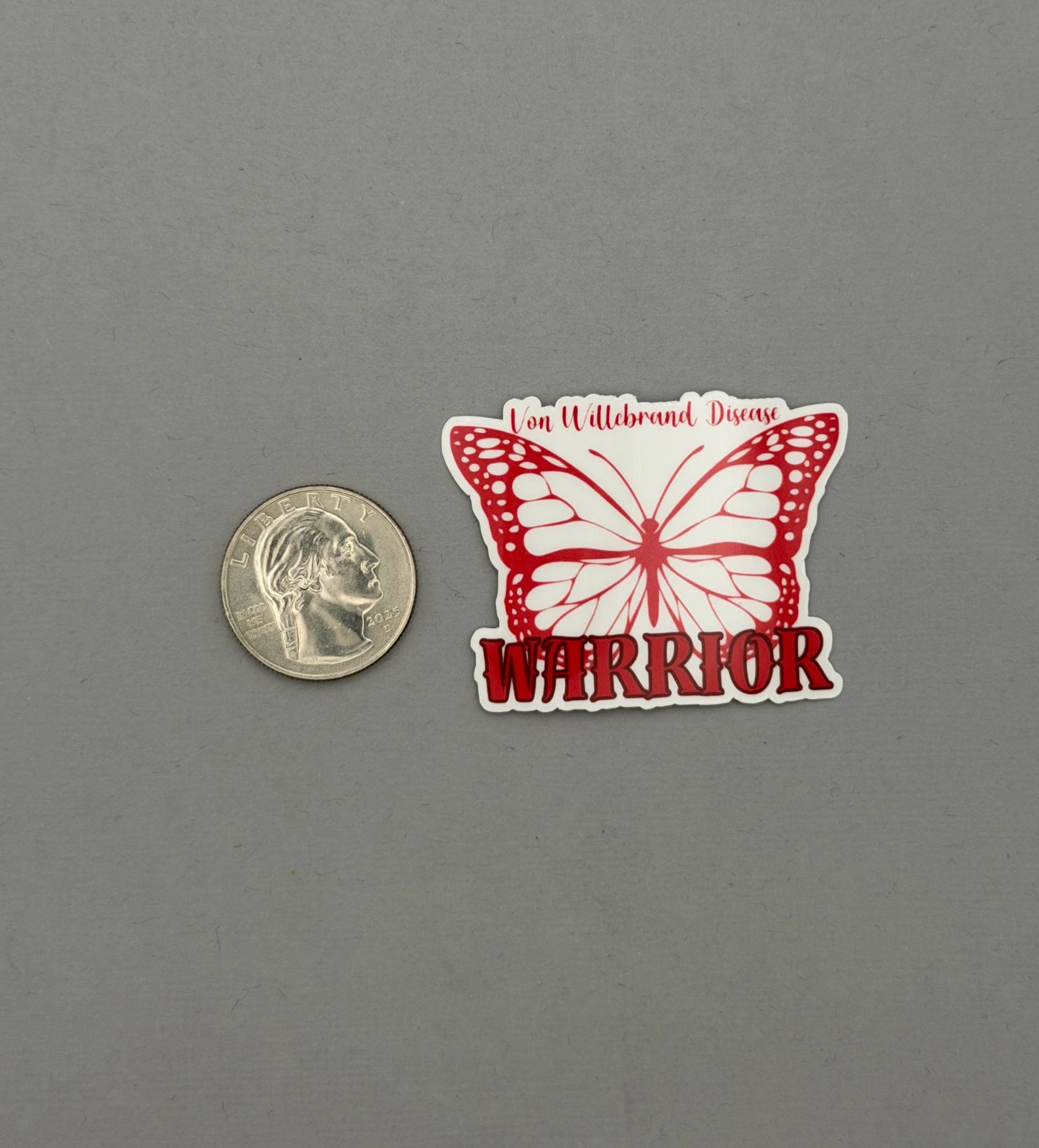 Von Willebrand Disease Warrior Butterfly Sticker
