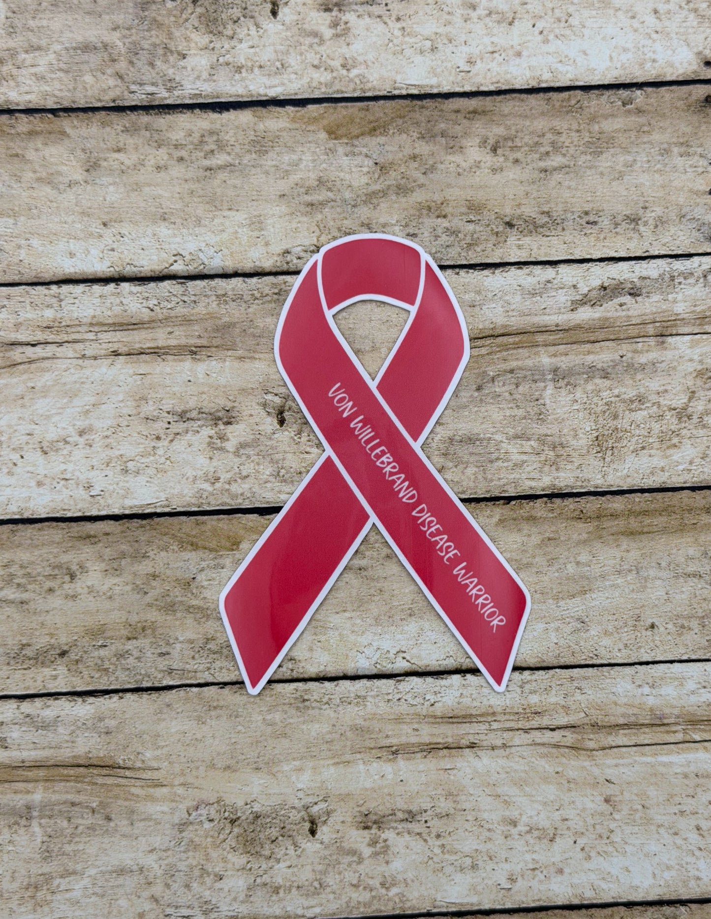 Von Willebrand Disease Warrior Ribbon Sticker