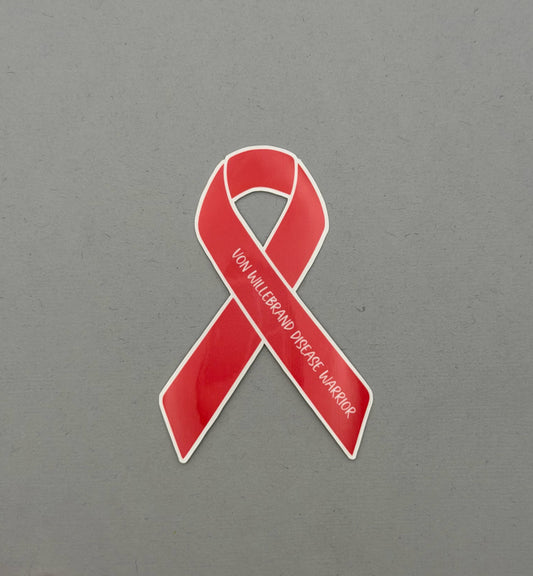 Von Willebrand Disease Warrior Ribbon Sticker