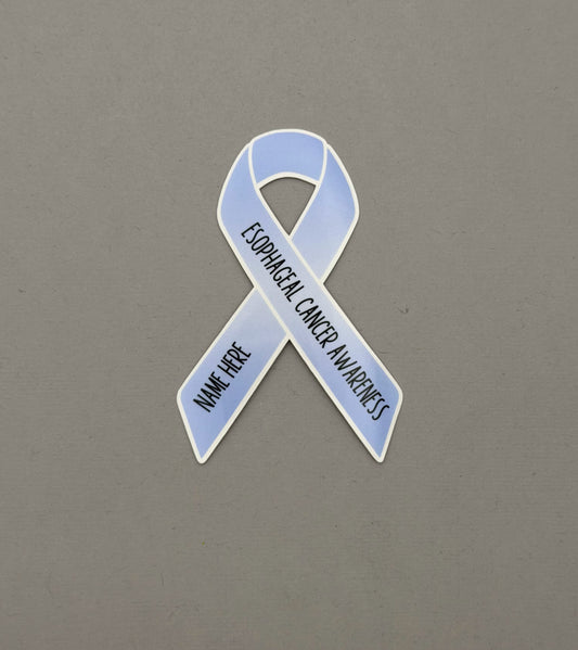 Esophageal Cancer Awareness Custom Ribbon Sticker