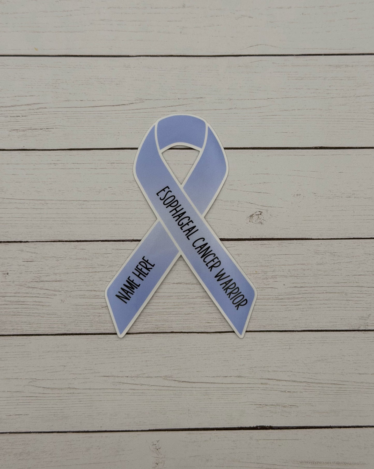 Esophageal Cancer Warrior Custom Ribbon Sticker