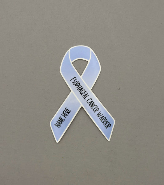 Esophageal Cancer Warrior Custom Ribbon Sticker