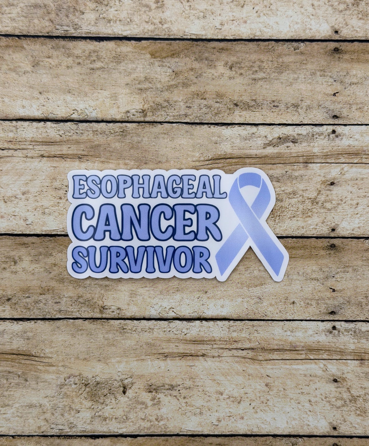 Esophageal Cancer Survivor with Ribbon Sticker