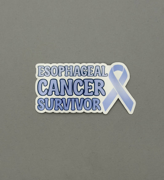 Esophageal Cancer Survivor with Ribbon Sticker