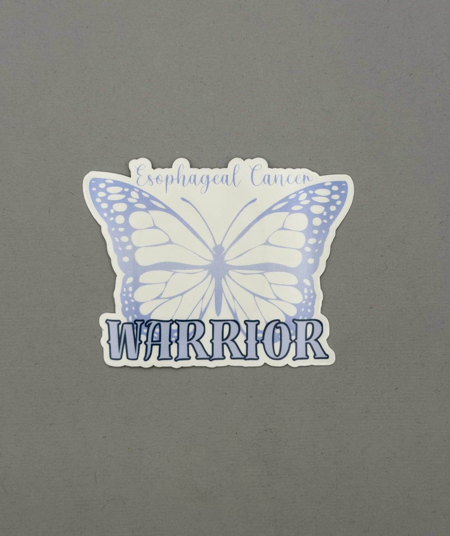 Esophageal Cancer Warrior Butterfly Sticker