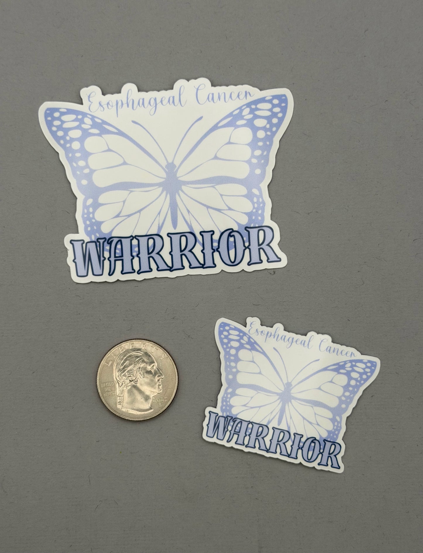 Esophageal Cancer Warrior Butterfly Sticker